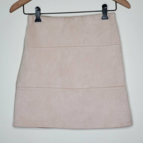 Seek the label Dresses & Skirts - Seek The Label Vegan Suede Ecru Mini Skirt Y2K, S